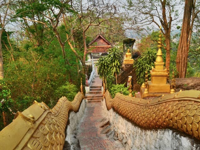 Ponto turístico Monte Phousi, Luang Prabang, Laos turismo